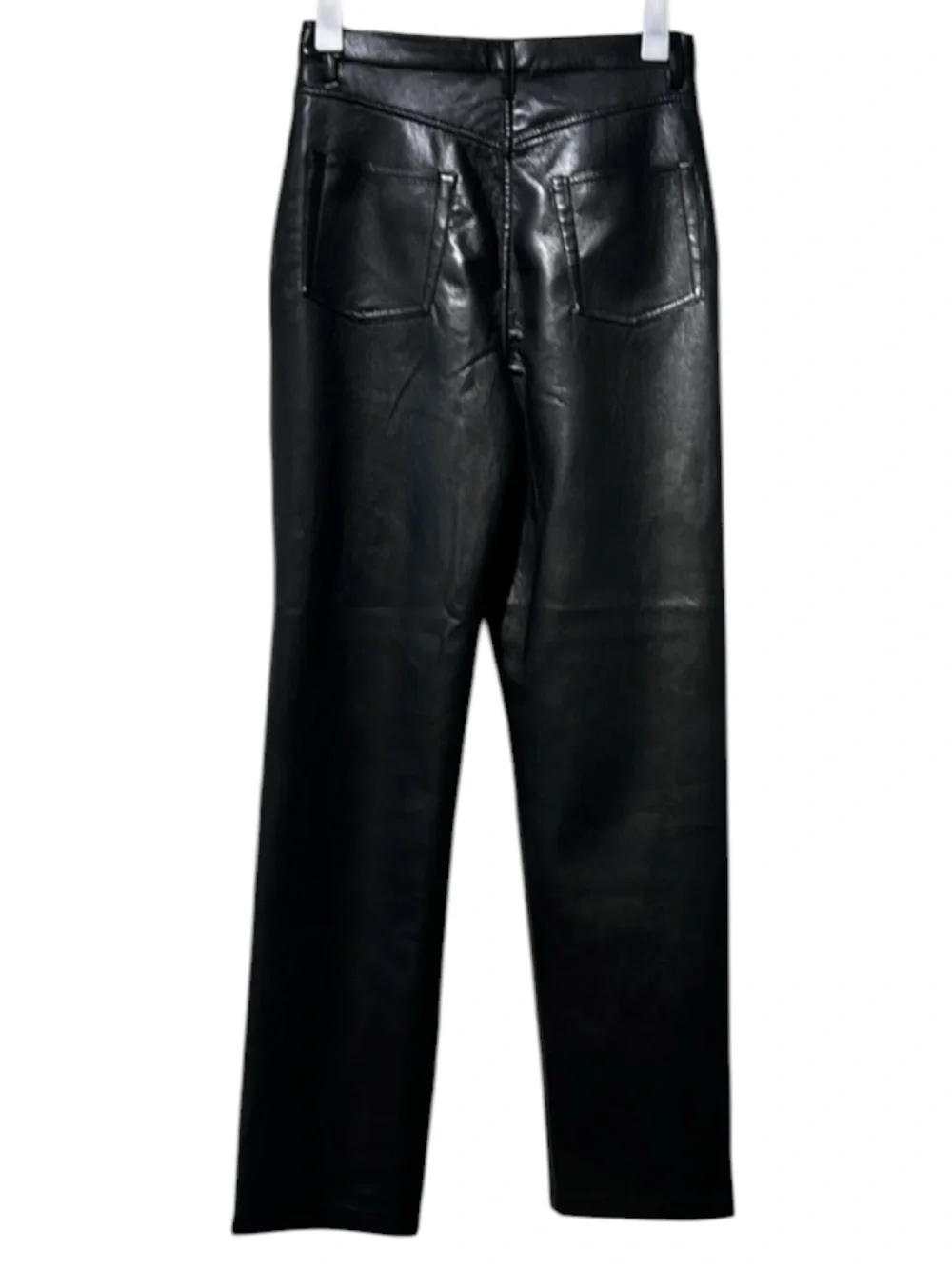 WILFRED Melina High-Rise Faux Leather Straight-Leg Pants in Black Size 6 — NWT!
